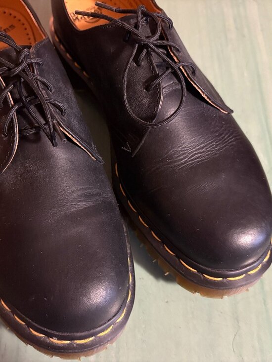 Vintage Mens Dr. Doc Martens 1461 Black Leather Oxford Shoes UK 9 US 10 England main image 13